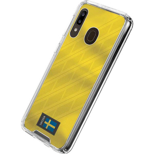 Sweden Soccer Flag Galaxy A30 Clear Case